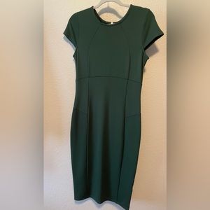 NWT- Felicity & Coco Hunter green seamed pencil skirt dress with gold zipper
